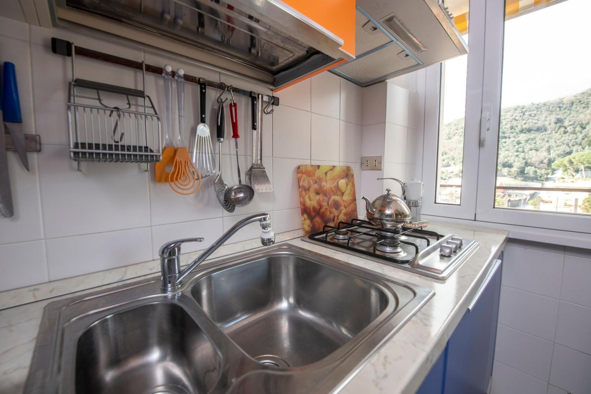 Apartament 239 - Casa Del Sole Vista Mare Moneglia - 5Minuti A Piedi Dal Mare - Parcheggio Privato Zewnętrze zdjęcie